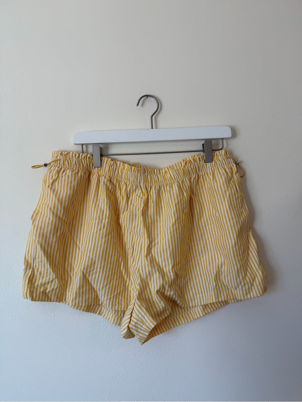 No Boundaries Striped Yellow Shorts